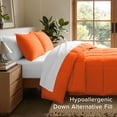 thumbnail image 3 of Bare Home Down Alternative Comforter Set - 2-Pieces - All Seasons - Twin/Twin-XL, Orange, 3 of 8