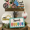 thumbnail image 5 of TOWED22 1 Set Of Ummer Tier Tray Decor Summer Decor Summer Time Hello Summer Hierarchical Tray Decorative Set Summer Wooden Logo Rural Farmhouse Decorative Wooden Kitchen Hierarchical Tray(Sky Blue), 5 of 5