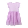 thumbnail image 3 of WOLLED Kids Toddler Girls Cotton Dresses Crewneck Mesh Princess Dress for Baby Short Sleeve Casual Sundress Dresses for 2-8 Years, 3 of 8