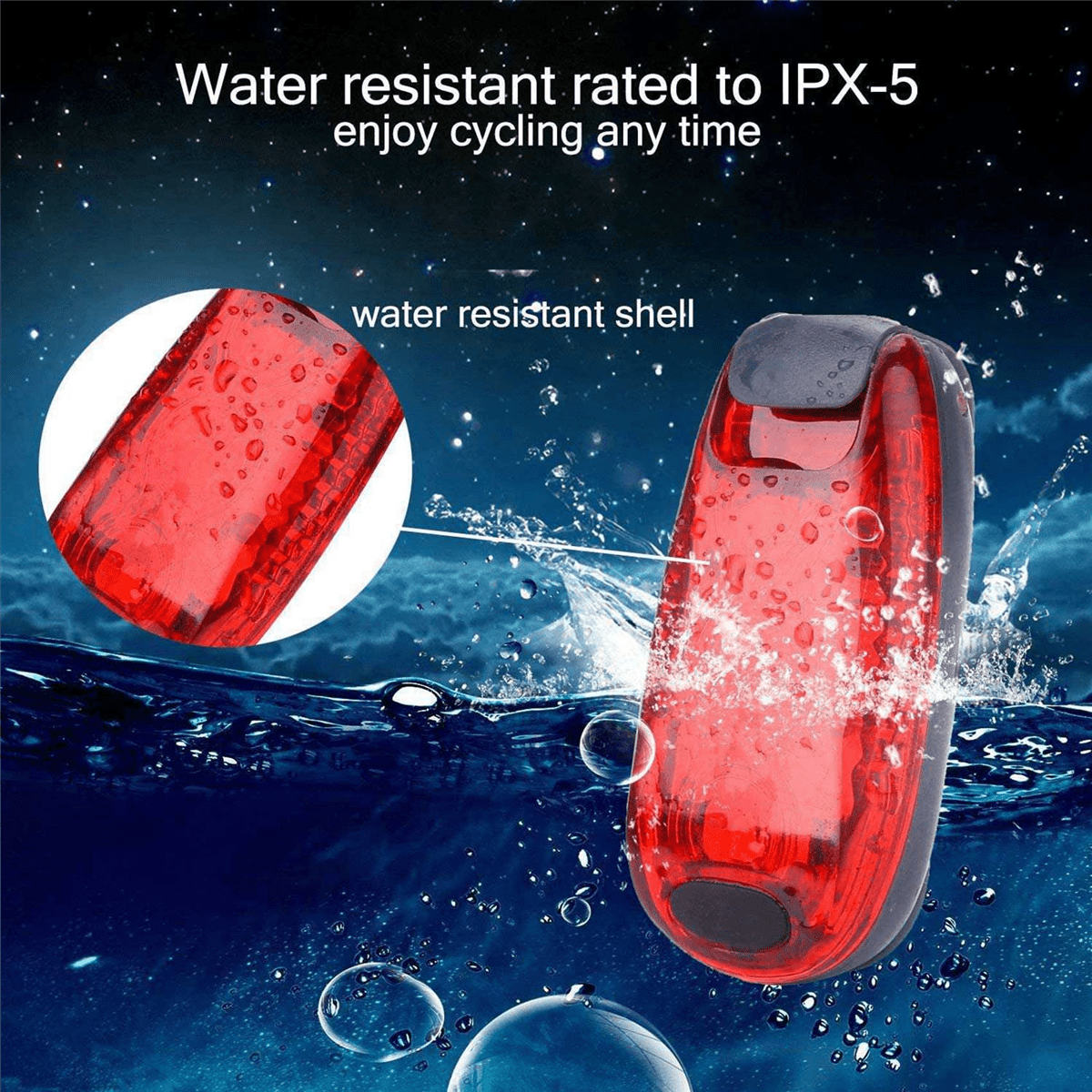 3X High Night Visibility Navigation Light Lights for Boat Kayak Bike Stroller Runners and Night Running