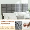 thumbnail image 6 of Costway Queen Size Bed Frame Modern Linen Fabric Upholstered Platform Bed with Headboard, 6 of 10