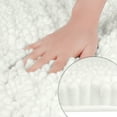 thumbnail image 3 of Unique Bargains Chenille Bathroom Rugs Non-Slip Bath Rugs Plain Washable Soft Shower Mat White 20" x 32", 3 of 6