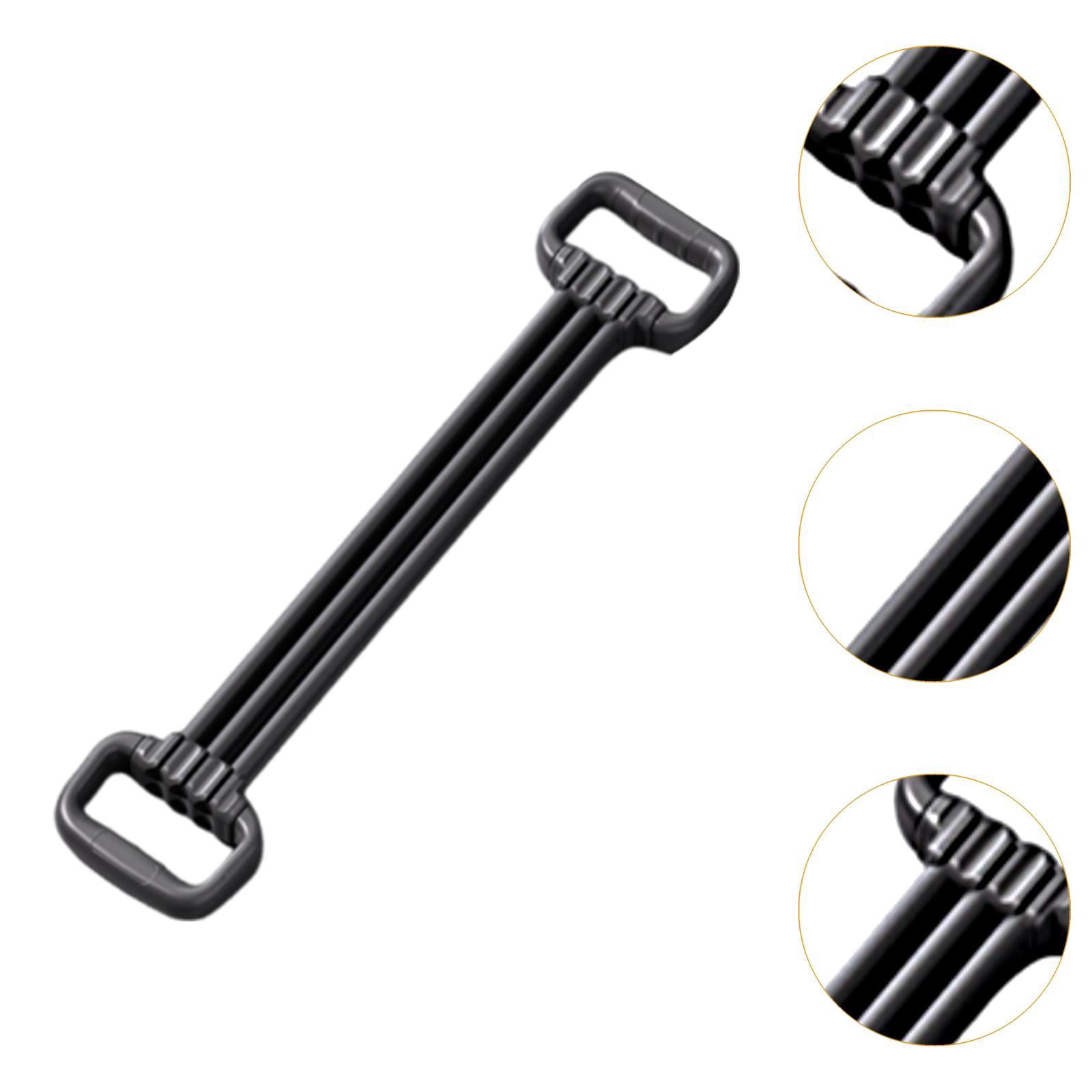 QccHieUs Chest Expander Resistance Bands 3 Ropes Resistance Adjustable Portable Pull Rope Black