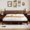 Walnut, variant on King Size Platform Bed with Gourd Headboard, Solid Wood Bed Frame with Wood Slats, Sturdy Center Support and No Box Spring Needed, Retro Style, Walnut