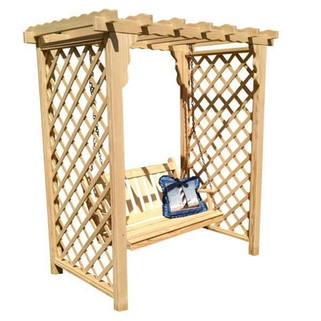 Yellow Pine Covington Arbor & Swing