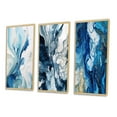 thumbnail image 3 of Designart "Ethereal Elixir Blue Grey Tranquility IX" Abstract Framed Wall Art Set Of 3 - Blue Abstract Frame Gallery Set For Office Decor, 3 of 7