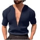 thumbnail image 2 of pstuiky camisetas de hombre, Camiseta deportiva de manga corta con cuello redondo para hombre, color liso, para correr al aire libre camisas casuales para hombre s, 2 of 5