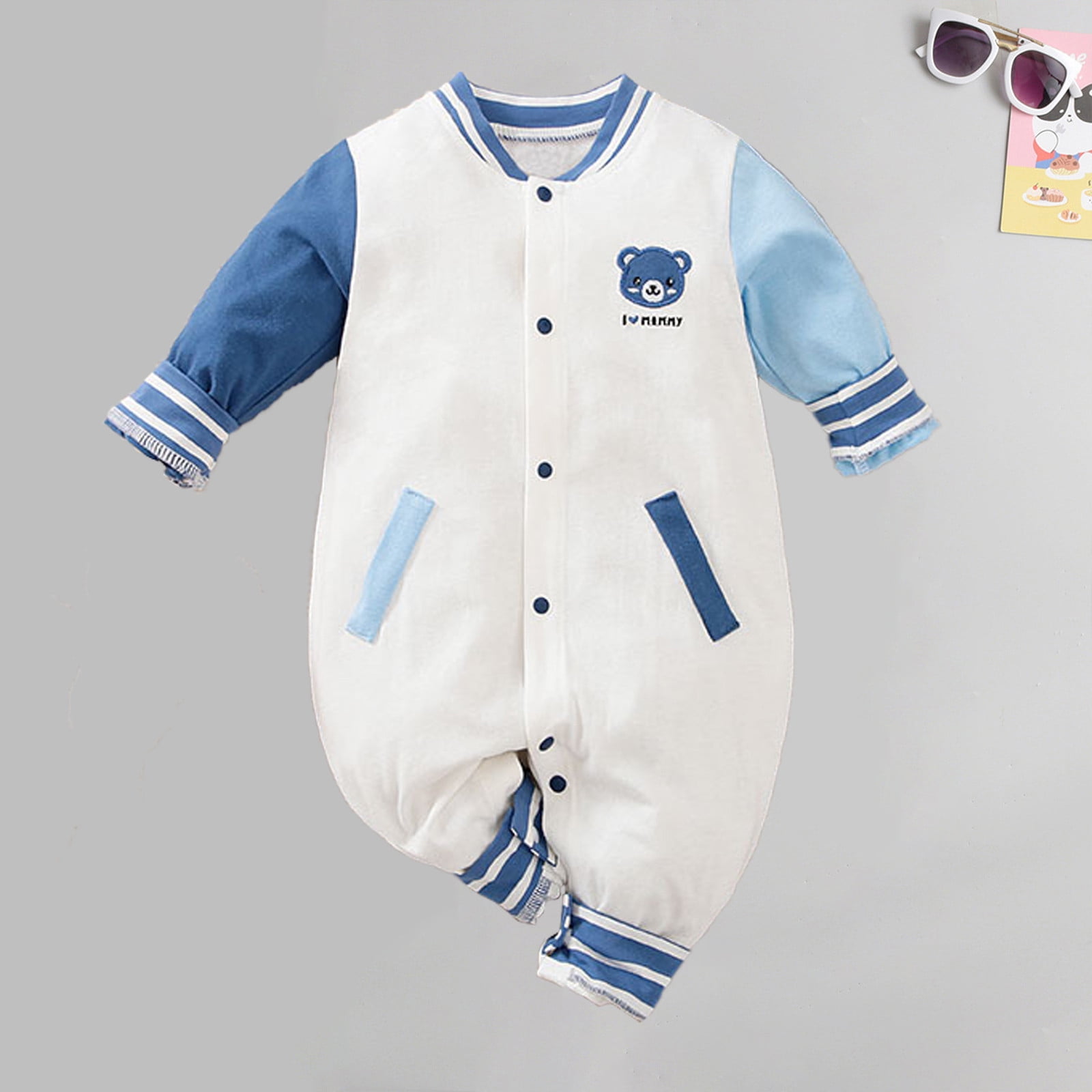 TopLLC Pyjama Bebe Fille Mince Combinaison en Coton Chaud a Manches Longues Coton Hommes et Femmes Escalade Desossee Vetements Vetements pour Enfants