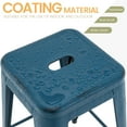 thumbnail image 5 of Stackable Metal Bar Stools Set of 2, Counter Height Bar Stools 24 Inches Industrial Bar Chairs Patio Stool, Backless Stool Indoor Outdoor Classroom Kitchen Stools Bar Chairs(Distressed Blue), 5 of 5