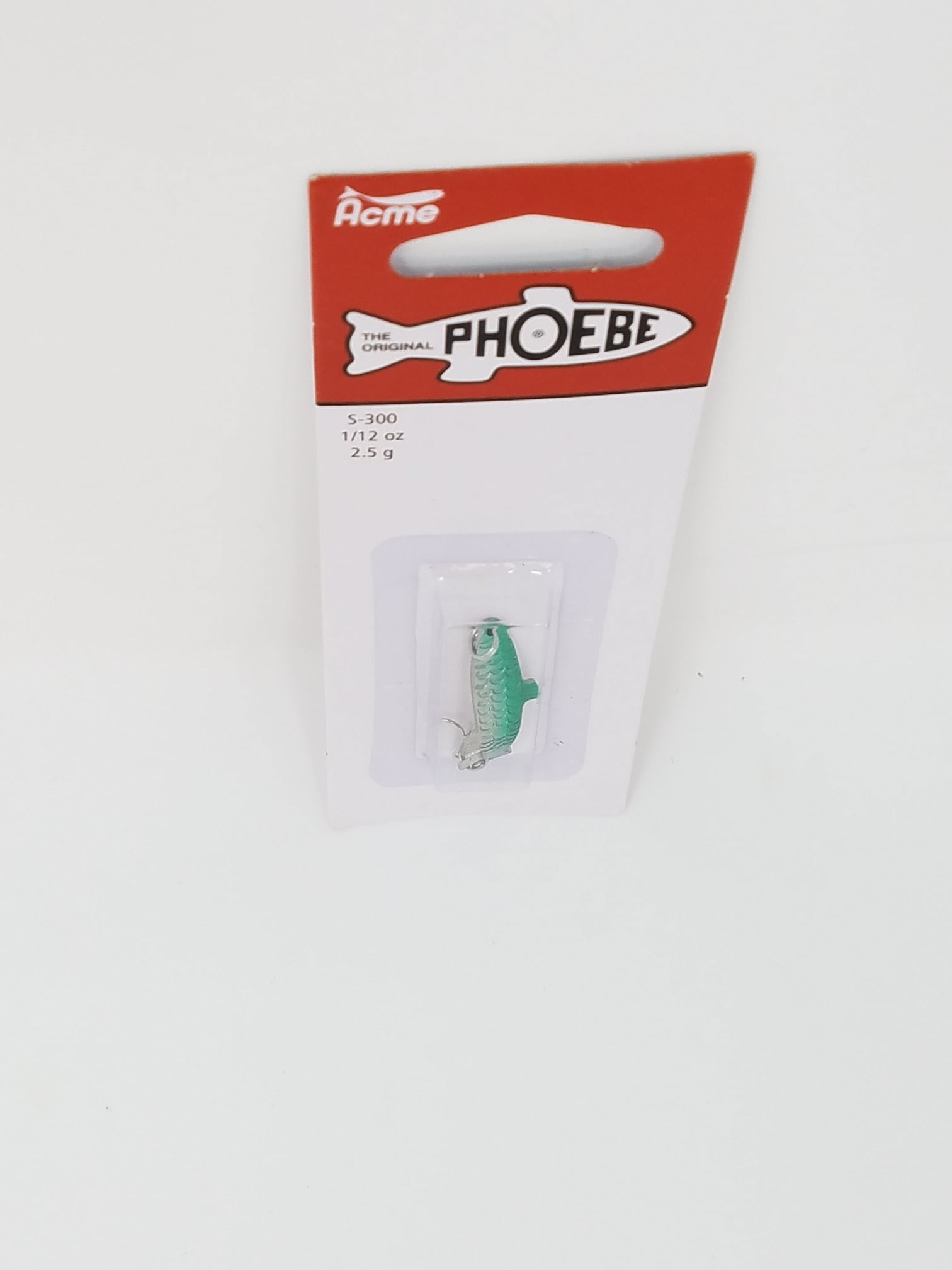 Acme Phoebe Fishing Lure Spoon 1/12 oz. Silver Green