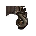 thumbnail image 3 of Benzara Traditional Style Wood and Poly Resin Vanity Stool, Gray, 3 of 4