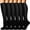 Black, variant on 6 Pairs Black Compression Socks for Women and Men - Best Support for Running, Hiking, Cycling, Athletic, Travel - S/M