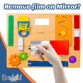 thumbnail image 4 of Tabla de actividades Driddle Busy Board Montessori 12 en 1 de madera, 4 of 6