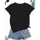 thumbnail image 3 of Women's Regular Size Casual Graphic Tee - "Be Careful, I'm Not Sure Which Me I Am Today" Print, Crew Neck, Short Sleeve, Stretchy Coton Blend, Machine Washable, Royal Blue with Bold Typography, Regul, 3 of 5