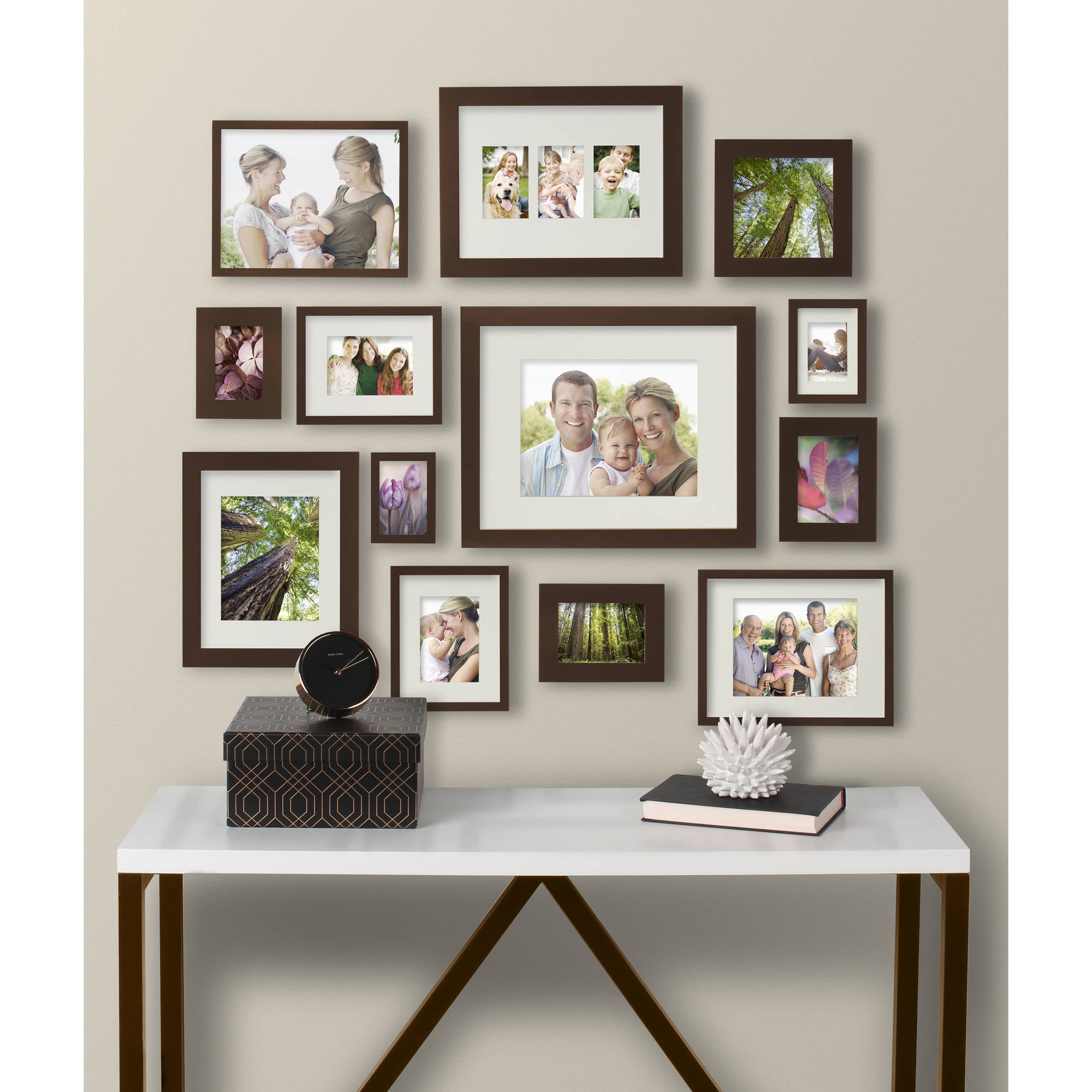 orivan ORIVAN 8x8 Picture Frame Wood Display Picture 4x4 with Mat