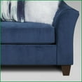 thumbnail image 5 of Casual Chic 3-Seat Pillowback Sofa with Rolled Arms | Navy Blue | Polyester | Easy Assembly, 5 of 6