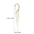 thumbnail image 2 of 1pc Pendientes de clip de borla de perlas Clip de oreja sin perforaciones de moda para mujeres Dorado, 2 of 6
