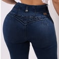 thumbnail image 3 of Pantalón Stretch Tiro Alto Mujer Jeans NYK Azul N4799, 3 of 6