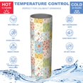 thumbnail image 5 of Pioneer Flower Floral Print Pattern 20oz Skinny Tumbler with Straw & Lid, Double Wall Vacuum Insulated Cup, Leak-Proof, Cup Holder Friendly, Hot 6H Cold 12H, 5 of 6