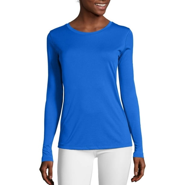 Hanes Sport™ Cool DRI® Women's Performance Long-Sleeve T-Shirt - Walmart.com