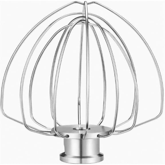 K45WW Dishwasher Safe Whisk Attachment Fits 4.5 Quart and 5 QT KitchenAid Tilt-Head Stand Mixer Stainless Steel 6 Wires Whip for Egg Heavy Cream Beater, Cakes Mayonnaise