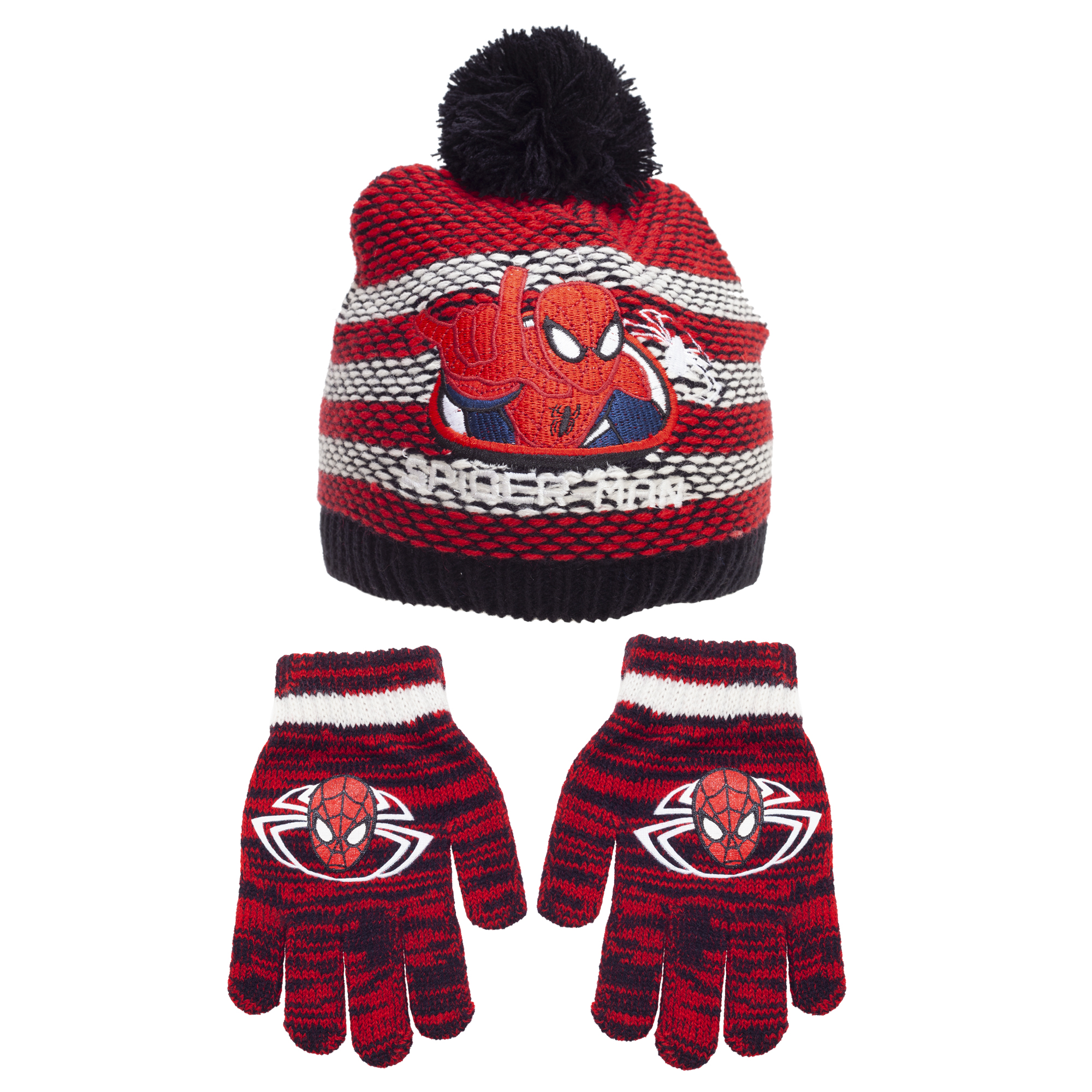 kids red bobble hat