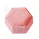thumbnail image 1 of Estuche de caja de anillo hexagonal, organizador de anillos, caja de terciopelo, joyero de terciopelo para propuesta, aniversario, niñas, regalos de San Valentín EstiloC-Rosa Sunnimix Titular de anillos, 1 of 8
