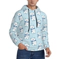 thumbnail image 2 of Fotbe Men's Hoodie with blue Scarf Bear Pattern - Kangaroo Pocket Pullover Hooded Sweatshirt, Perfect for Daily Wear, Travel, and Home-Small, 2 of 7