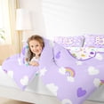 thumbnail image 3 of Castle Fairy Rainbow Letter B Full Size Comforter Sets 3 Pieces for Kids,Love Heart Print Bedding Sets, 3 of 6