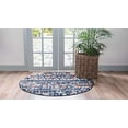 thumbnail image 3 of Unique Loom 3148408 7 x 7 ft. Atlas Morocco Round Rug, Navy Blue, 3 of 5