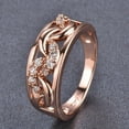 thumbnail image 3 of Silver & Stone Jewels 2Ct Round Cut CZ Women's Wedding Band Ring 14K Rose Gold Finish, 3 of 5