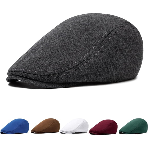 Newsboy Hats for Men Cotton Flat Cap Soft Fitted Driving Cabbie Hat Mens Winter Gatsby Vintage Costumes Hats 1pcs