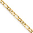 thumbnail image 1 of 14k Yellow Gold 24 Inch 4.5mm Concave Figaro Chain Necklace Pendant Charm, 1 of 9
