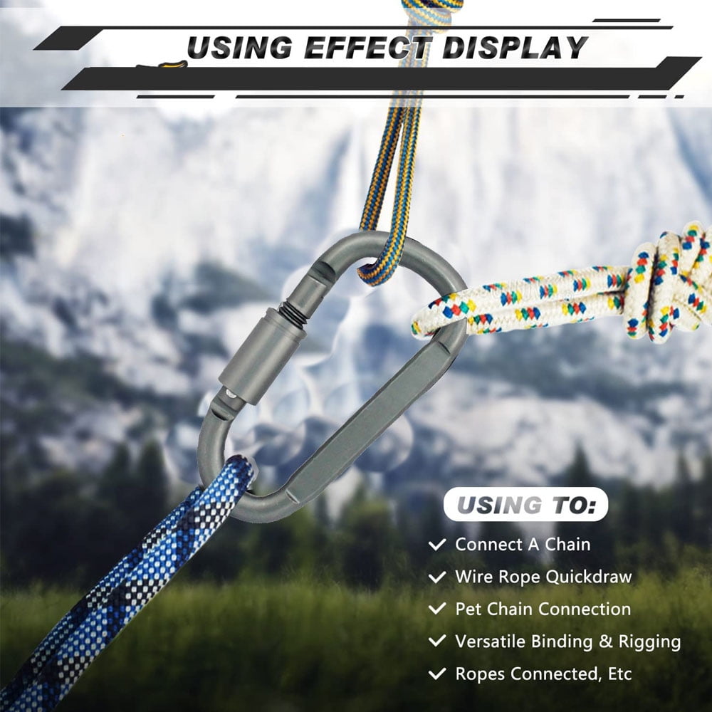 Mousqueton Anneau En D Porte-Clés Pince Fermoir Crochet