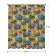 thumbnail image 5 of Pioneer Flower Floral Print Pattern Shower Curtain 72"x84", Bathroom Decorative Shower Curtain Set with 12 Hooks, Waterproof Washable, 5 of 6