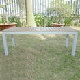 thumbnail image 6 of Carolina Classics Braylee 4' Outdoor Dining Bench in White Frame, 6 of 10