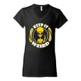 thumbnail image 2 of Wild Bobby Keep It Weird Alien Women Standard V-Neck Tee, 2 of 6