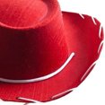 thumbnail image 4 of Weikingp Cowboy Hat Cowboy Hat Props 1Pc Dress Up Decorate Party Holiday Cowboy Hat Baseball Cap Cowgirl Hat Cowboy Hats for Women Cowboy Hat Men () Red Non-woven fabric, 4 of 4