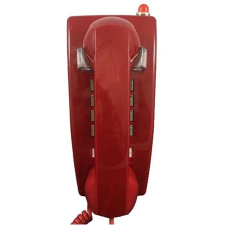 UPC: 0048044003267 | Cortelco ITT-2554-VOE-27MD-RD Wall Phone MSG light Hearing Aid-Compatible Red