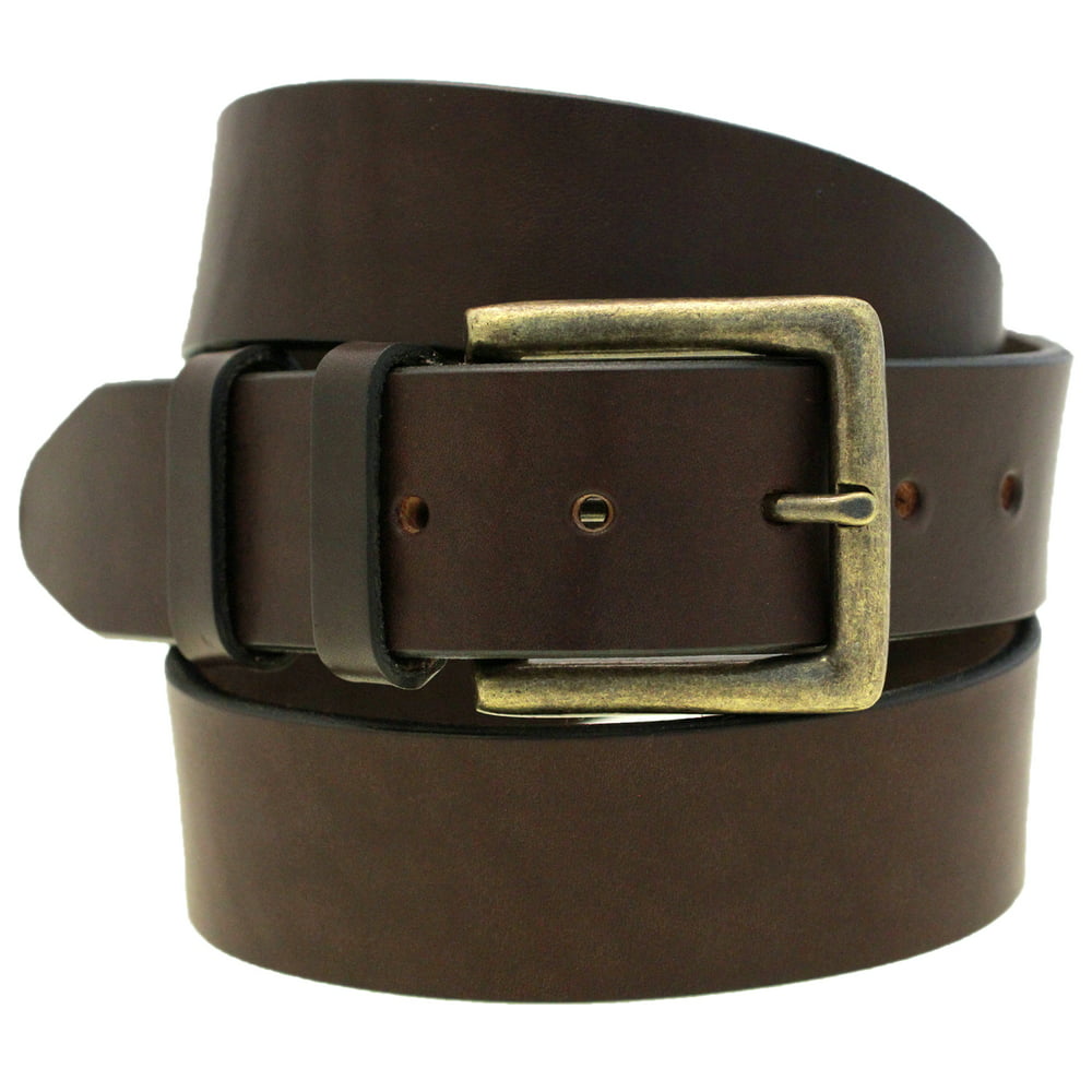 Orion Belt Company - 1 1/2 Dark Brown Bridle Leather Belt Antique Brass ...