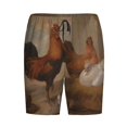 thumbnail image 3 of Picia Oil Painting Chicken And Duck Pajama Shorts for Men, Men's Pajama Bottoms, Sleepwear,Short Pajama Pants-4X-Large, 3 of 9