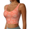 thumbnail image 2 of Fotbe Beautiful Corals Pattern Womens' Sports Bra Longline Wirefree Padded with Medium Support Sports Moisture-Wicking Workou Vest,Tank Top-X-Large, 2 of 7