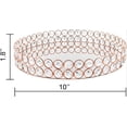 thumbnail image 5 of Perfume Mirrored Trays for Vanity Makeup Organizer, Crystal Cosmetic Storage for Bedroom Dresser, Round Sliver Glass Decorative Tray for Jewelry, Skin Care Storage for Bathroom(Rose Gold), 5 of 5