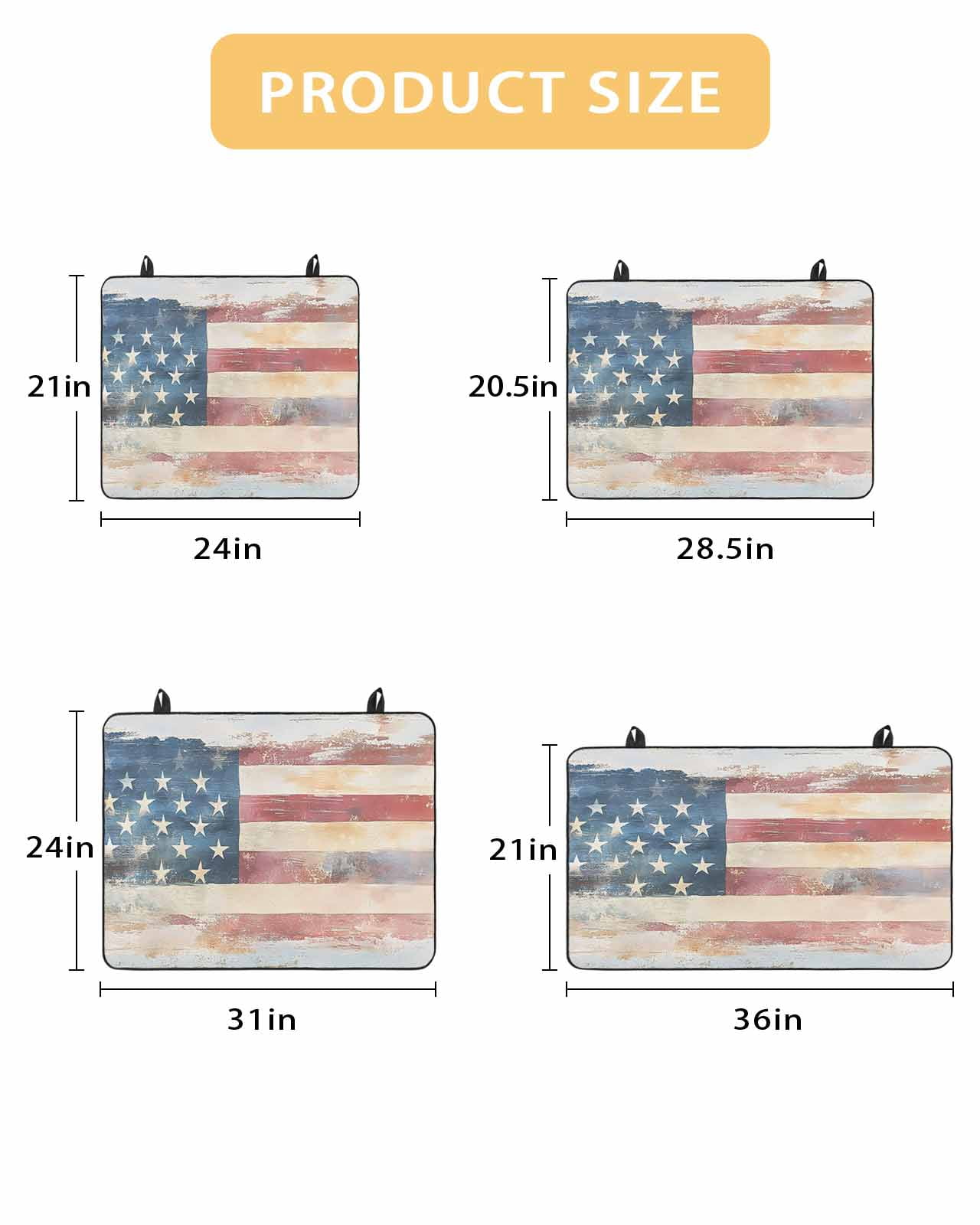 nqOlkjepod Large Induction Cooktop Protector Mat 31"x24", American Flag Stove Top Covers for Electric Stove, Rustic Star Stripes USA Flag Retro Stove Burner Cover Mats, Glass Top Stove Cover