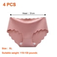 thumbnail image 2 of 4 piezas de ropa interior elástica de seda de hielo invisible sin costuras para mujer, de seda de hielo, sin dejar huellas, de una pieza, de algodón puro, parte inferior de la entrepierna, 2 of 5