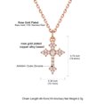 thumbnail image 6 of KeyStyle Cross Necklace for Women Rose Gold Plated Dainty Cross Pendant Hypoallergenic Chain Christmas Jewelry Gift for Her, 6 of 7