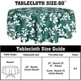 thumbnail image 2 of Summer Leaf Round Tablecloth 60 Inch Leaves Farmhouse Green Washable Wrinkle Stain-Resistant Table Cloth Polyester Table Cover for Kitchen Dinning Parties Holiday, 2 of 5