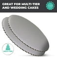 thumbnail image 5 of O'Creme Silver-Top Scalloped Round Cake and Pastry Board 3/32 Inch Thick, 14 Inch Diameter - Pack of 25, 5 of 6