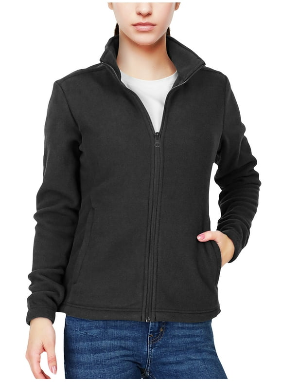 Ladies Black Fleece Jackets