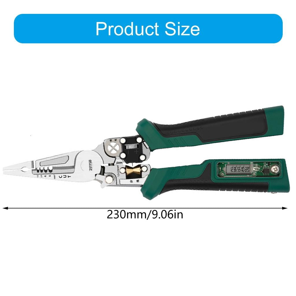 Osdhezcn Wire Stripper Tool Voltage Indicator Alarm Ergonomic Handle Carbon Steel for Electrical Maintenance